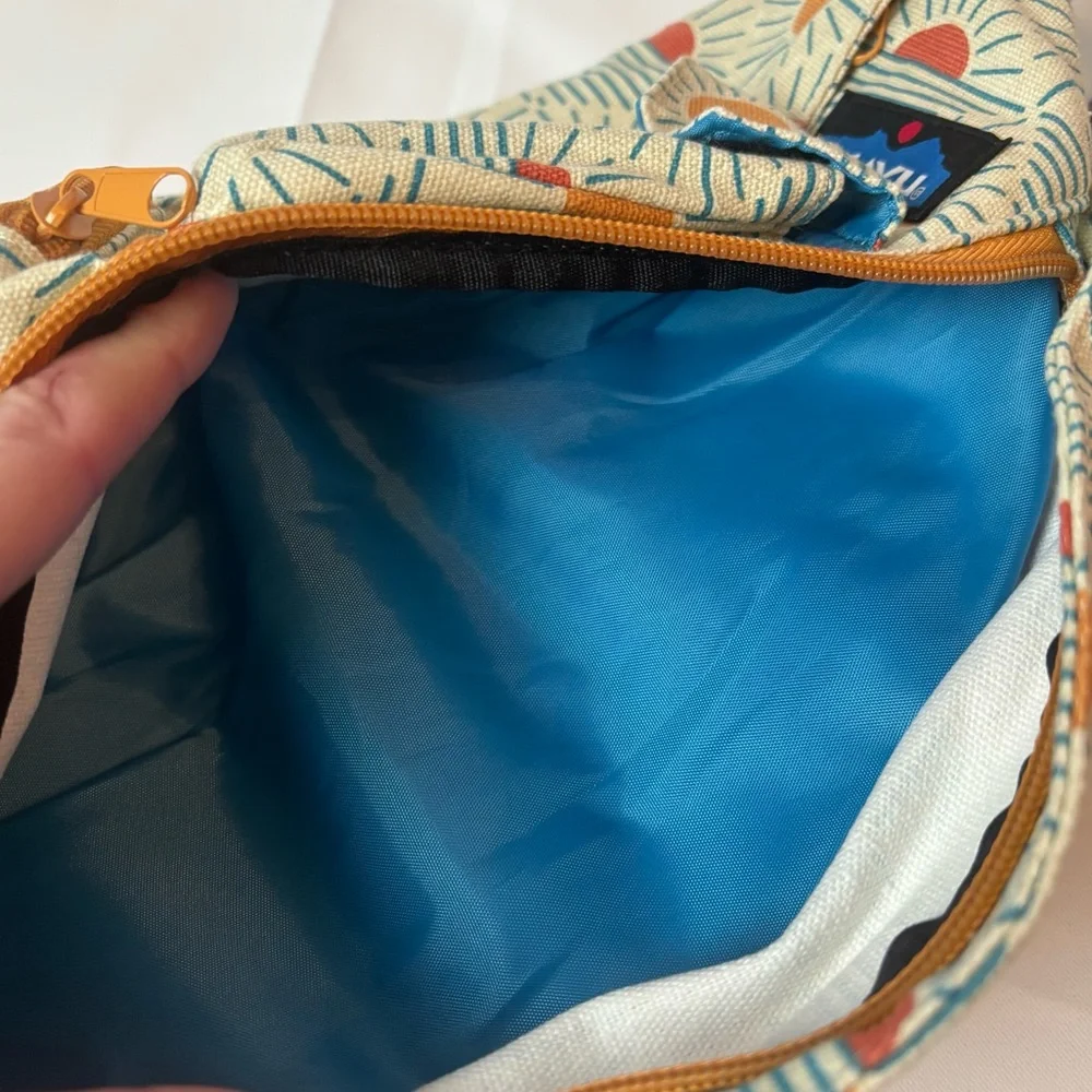 Kavu Mini Rope Sling Bag Sunsets Forever Print Unisex Shoulder Canvas - Picture 6 of 8